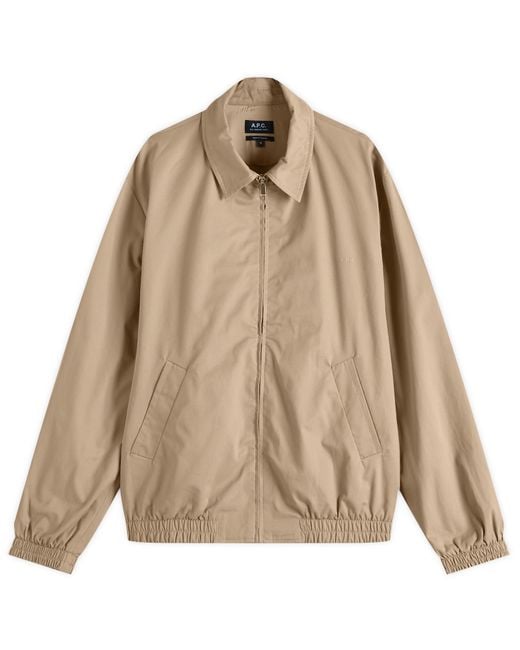 A.P.C. Gilbert Gaberdine Jacket in Natural for Men | Lyst
