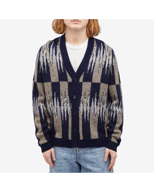 Percival Blue Chromatic Cardigan for men