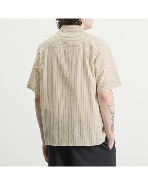 le PERE Natural Stripe Camp Shirt for men