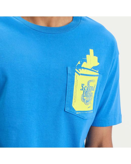 Second/Layer Blue Second Layer Vintage Ciggy Pocket T-Shirt for men