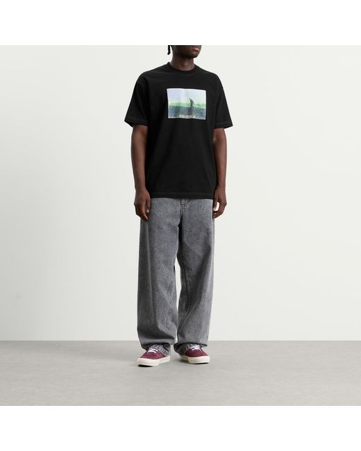 POLAR SKATE Black Beach Walk Contrast T-Shirt for men
