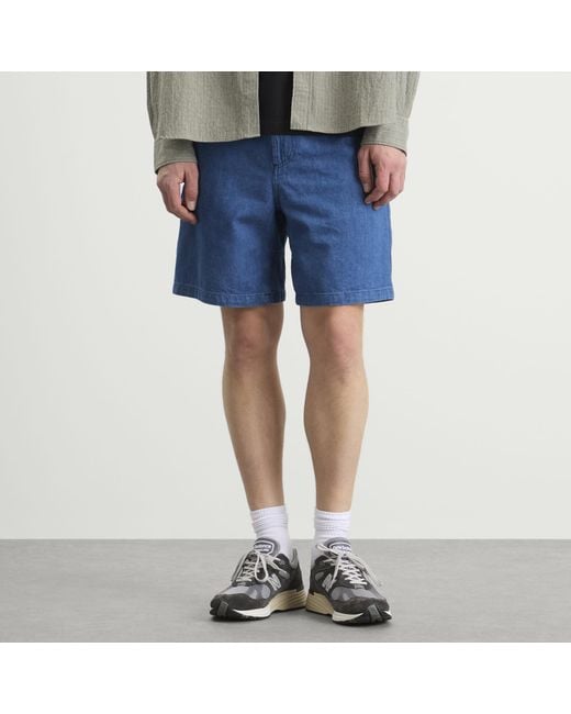 A.P.C. Blue Norris Denim Shorts for men