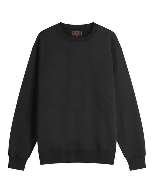 Beams Plus Black Crew Sweatshirt for men