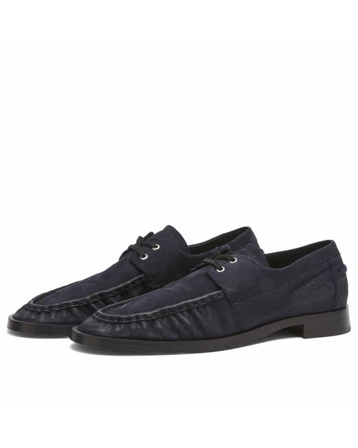 Miista Black Edelira Suede Boat Shoe
