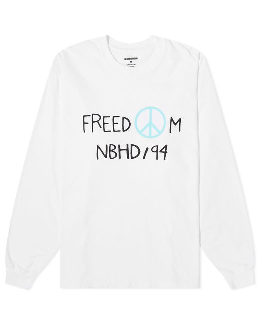 Neighborhood White 8 Long Sleeve Freedom T-Shirt for men