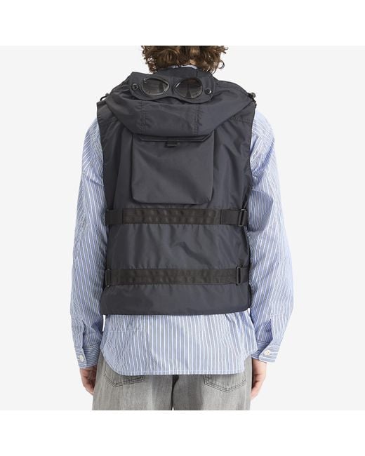Junya Watanabe Gray X C.P Company Nylon Laminated Smock Vest for men