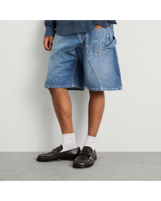J.W. Anderson Blue Twisted Workwear Shorts for men