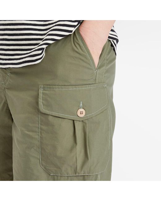 Folk Green Utility Shorts for men