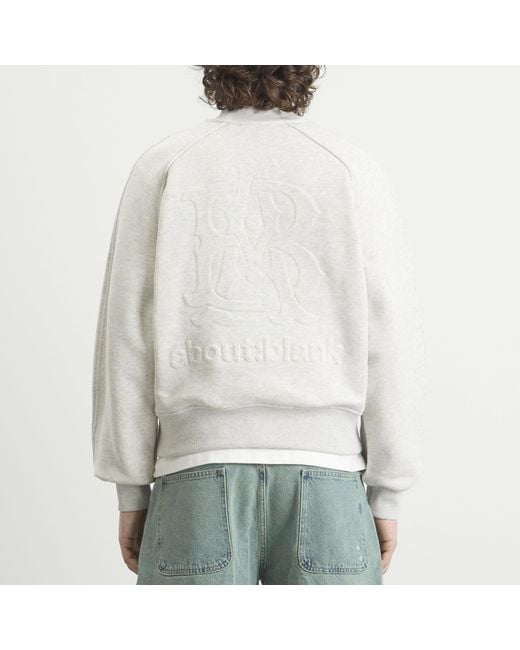 About Blank White Insignia Crew Sweatshirt for men