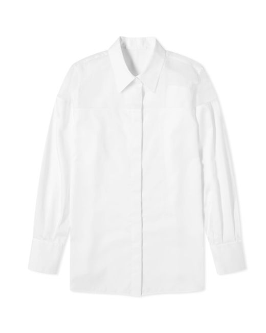 Helmut Lang White Sheer Panel Shirt