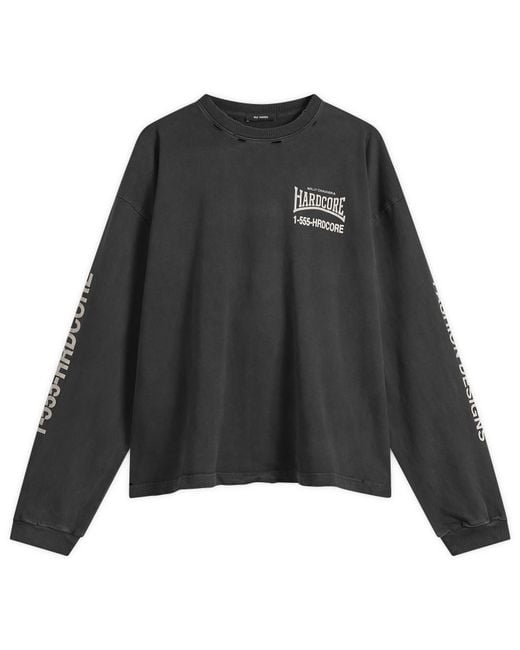 Willy Chavarria Black Hardcore Buffalo Long Sleeve T-Shirt for men