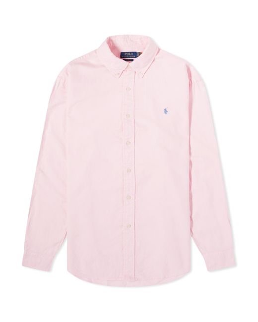Polo Ralph Lauren Garment Dyed Oxford Shirt in Pink for Men Lyst