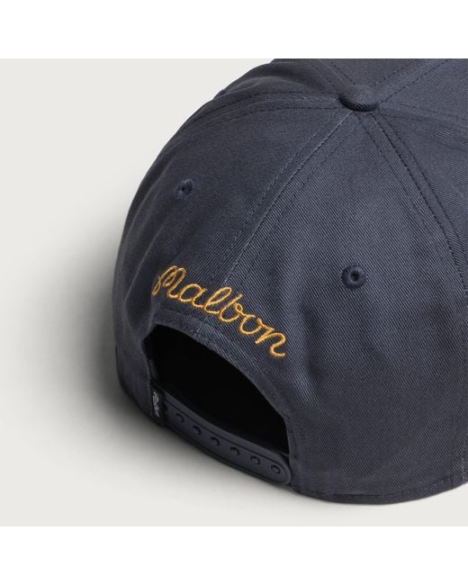Malbon Blue M Script Snapback for men