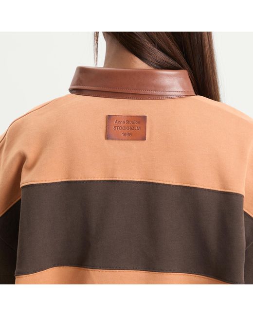 Acne Brown Folio Stripe Rugby Shirt