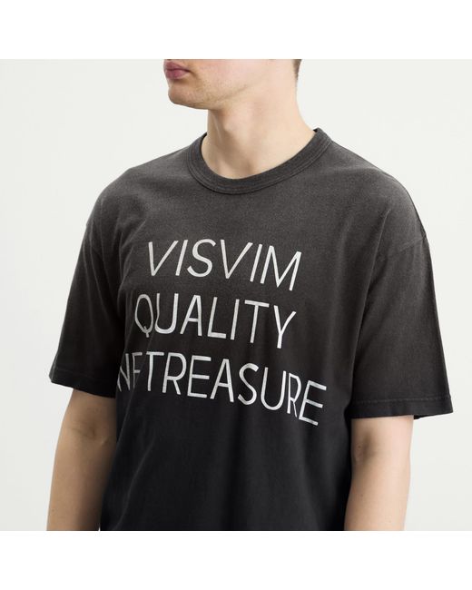 Visvim Black Jumbo T-Shirt Dmgd for men