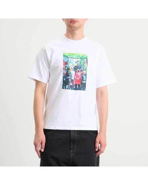 Pleasures Blue Harajuku T-Shirt for men