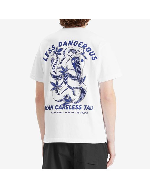 Maharishi White Less Dangerous T-Shirt for men