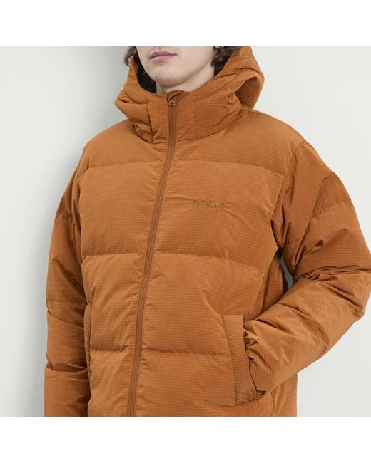 POLAR SKATE Brown Soft Puffer Jacket for men