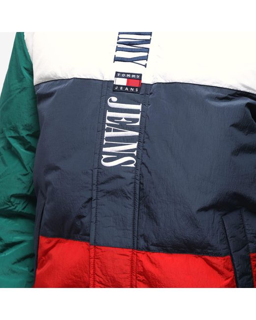 Tommy Hilfiger Blue Archive Colour Block Puffer Jacket for men