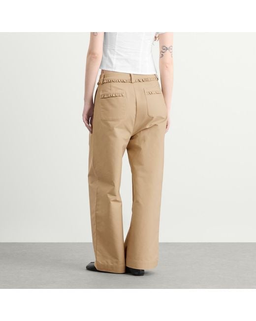 My Mum Made It Natural Pleat Cotton Trousers