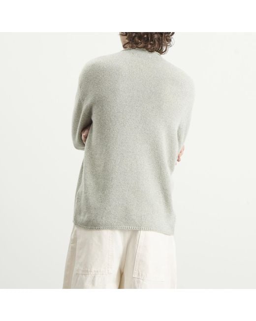 Auralee Gray Cashmere Silk Melange Knit Jumper for men
