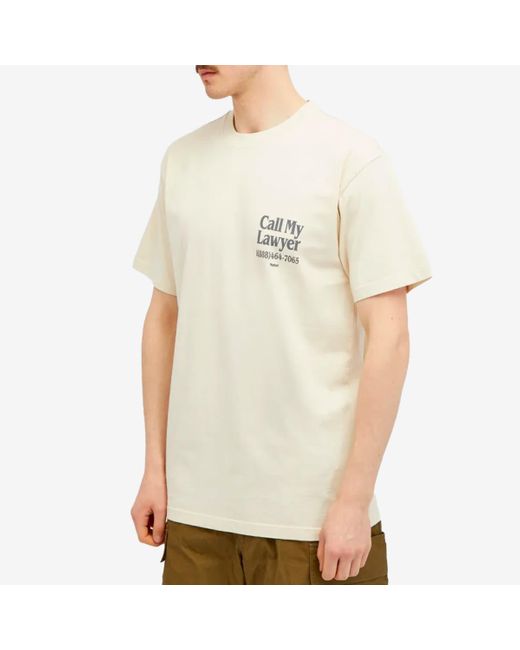 Market White Call My Lawyer T-Shirt for men