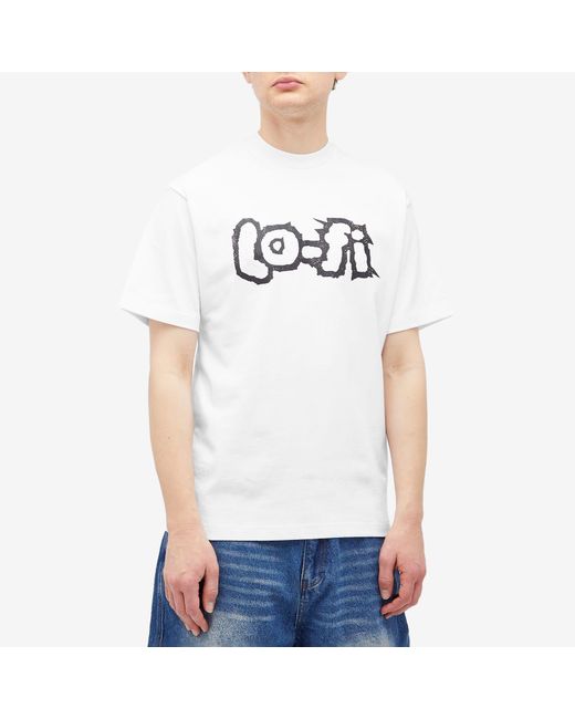 LO-FI White Crash T-Shirt for men