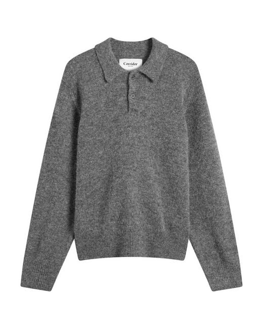 Corridor NYC Gray Mohair Polo for men