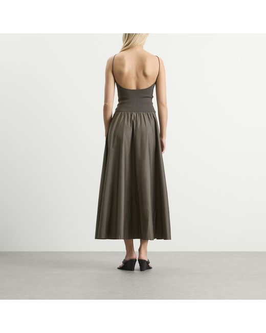 St. Agni Green Backless Circle Hem Dress