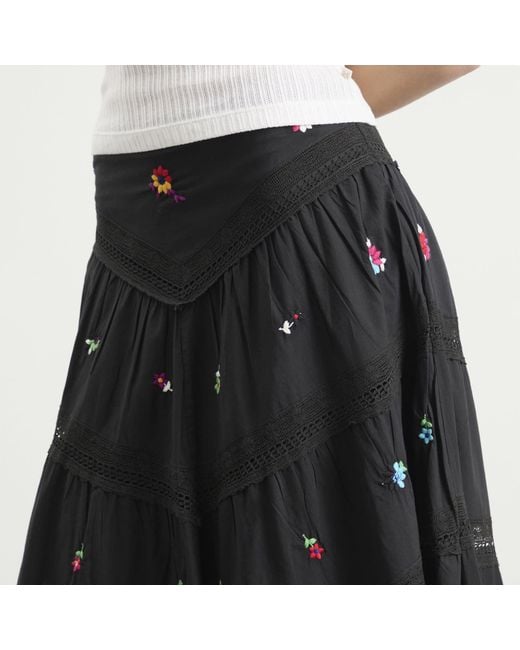 Rixo Black Sigrid Skirt