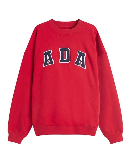 ADANOLA Red Ada Oversized Sweatshirt