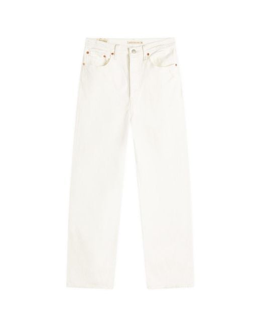 Levi's White Levis Ribcage Straight Jeans