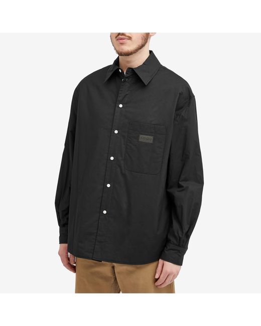 KENZO Black Padded Overshirt for men