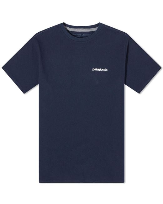 Patagonia Blue P-6 Logo Responsibili-Tee for men