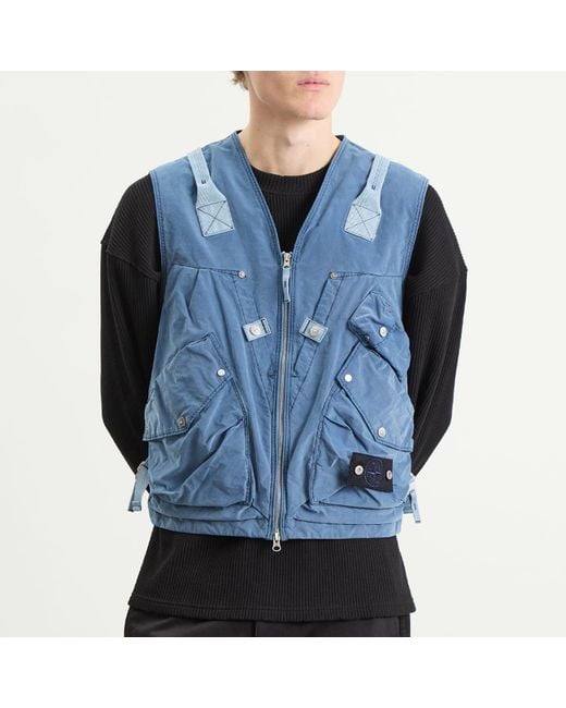 Stone Island David Light-Tc Vest in Blue for Men | Lyst UK