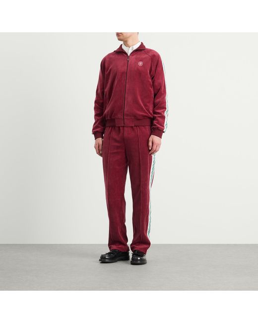 Drole de Monsieur Red Drole De Monsieur Velvet Zip Jacket for men