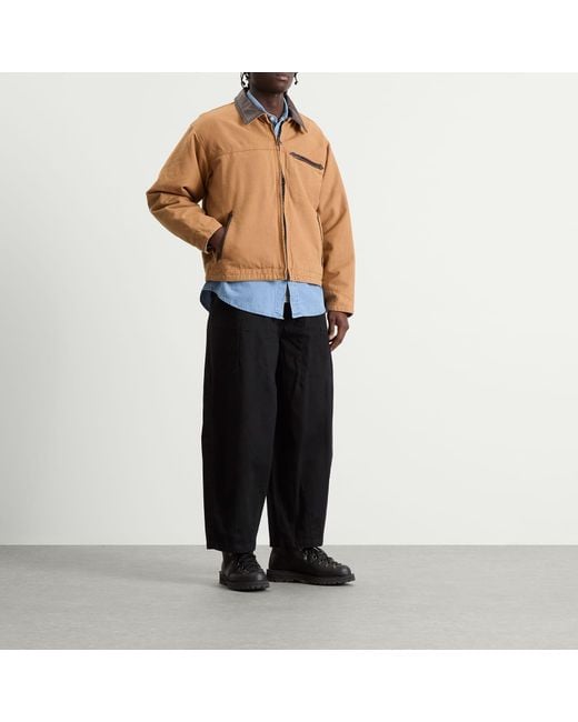 FRIZMWORKS Heavy Canvas Destroyed Work Jacket in Brown for Men