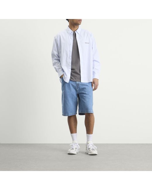 Thisisneverthat Blue Dsn Striped Shirt for men