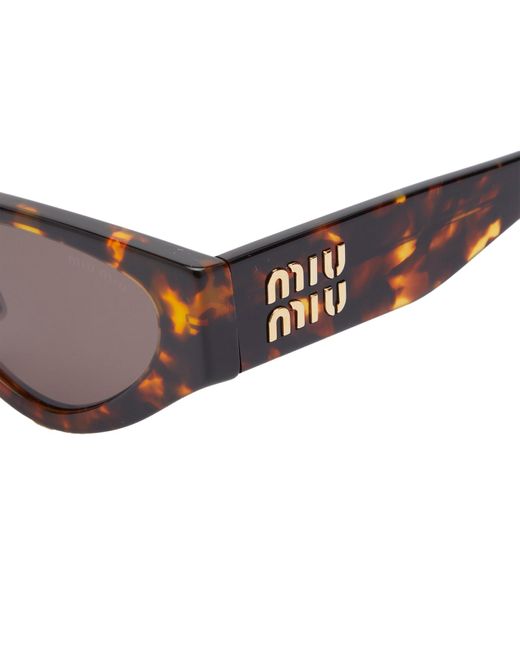 Miu Miu Brown 3Zs Sunglasses