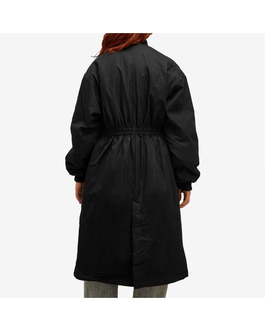 Daily Paper Black Oversized Long Bomber Jacket