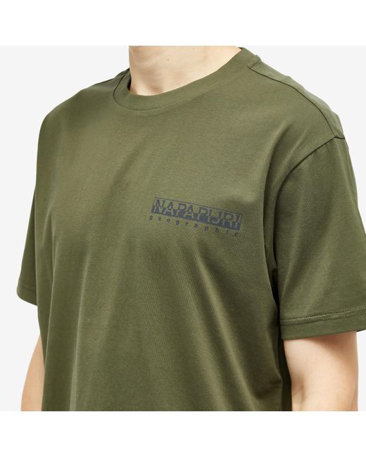 Napapijri Green Hill Back Logo T-Shirt for men