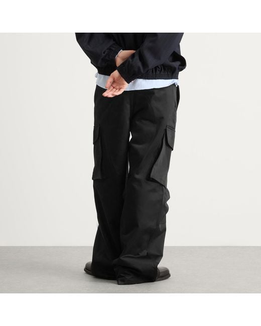 Acne Gray Patsono Heavy Cotton Satin Trouser for men