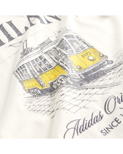 Adidas White Milan Graphic T-Shirt