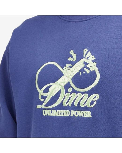 Dime Blue Cursive Power Sweatshirt for men