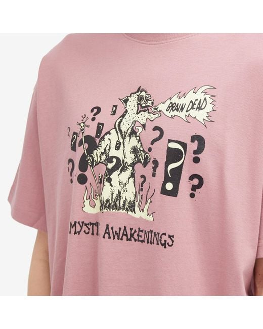 Brain Dead Pink Mystic Awakenings T-Shirt for men