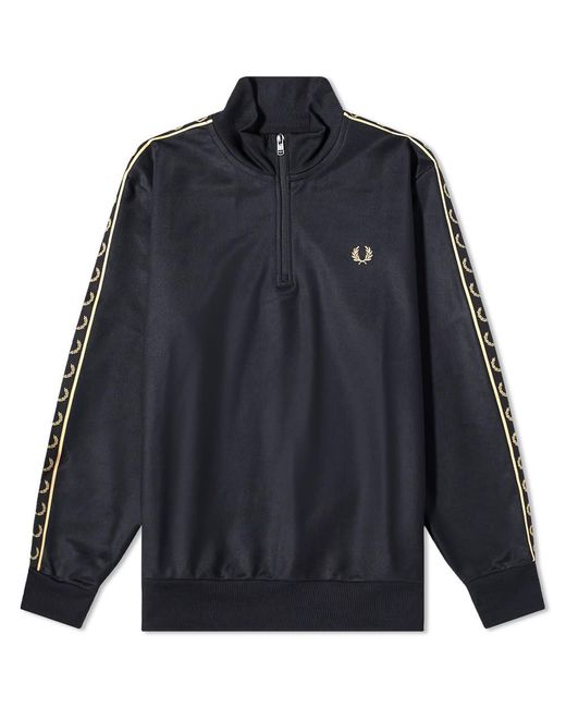 Fred Perry Blue Taped Half Zip Track Top for men
