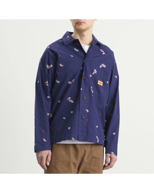 Service Works Blue Paisley Front Of House Jacket for men