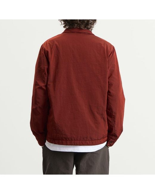 RANRA Red Epitome Canvas Nylon Padded Overshirt for men
