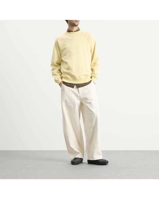 Kaptain Sunshine Yellow Suvin Crewneck Sweatshirt for men