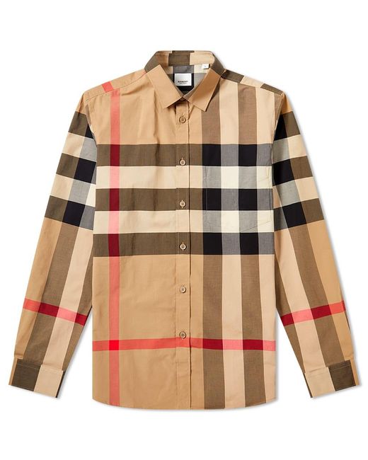 Burberry Multicolor Somerton Oversize Check Shirt for men